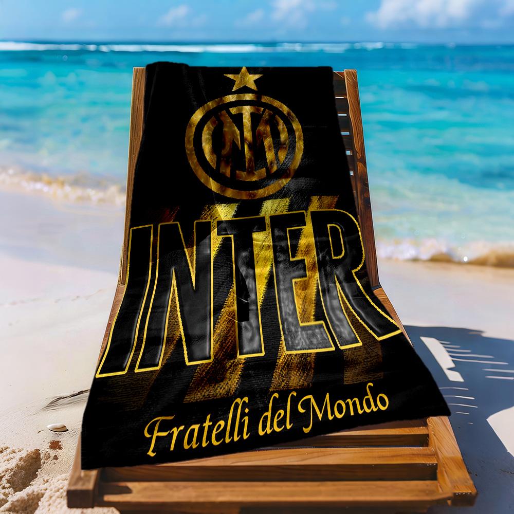 Inter Milan Beach Towel Quickdry Soft Microfiber Comfortable Lightweight