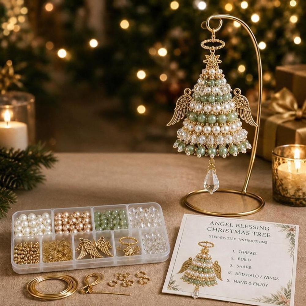 Flaches Design DIY Perlen-Weihnachtsbaum-Set Weihnachtsbaum-Perlen-Schmuck-Set Festlich