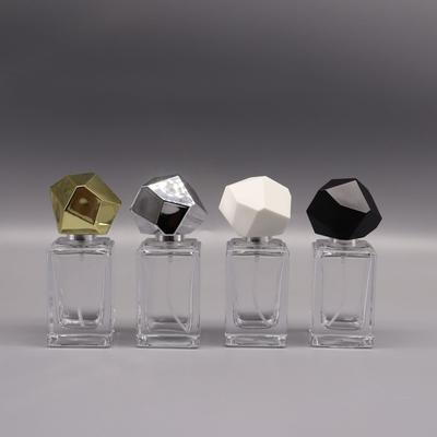 30ML Premium Perfume Bottle Irregular Polyhedron Cover Portable Perfume Sub-bottling Cosmetics Spray Glass Bottle