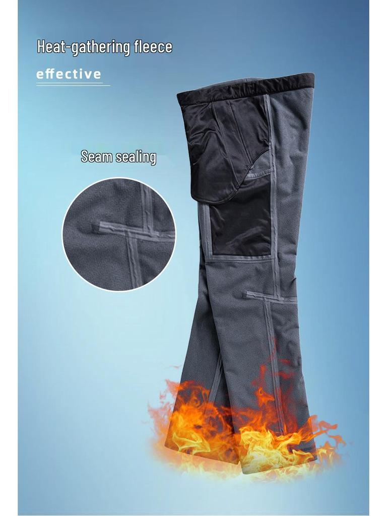 Men's Waterproof Windproof Fleece-Lined Softshell Hiking Pants