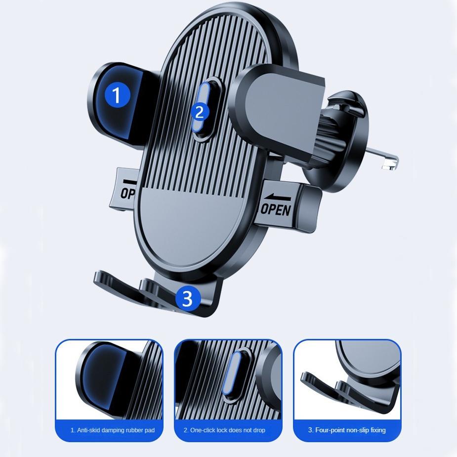 Air Vent Car Phone Holder Mount - Hands-Free Easy Clamp Cradle Cell Phone Holder for Vehicle Fits All 4 To 7 Inch Phones