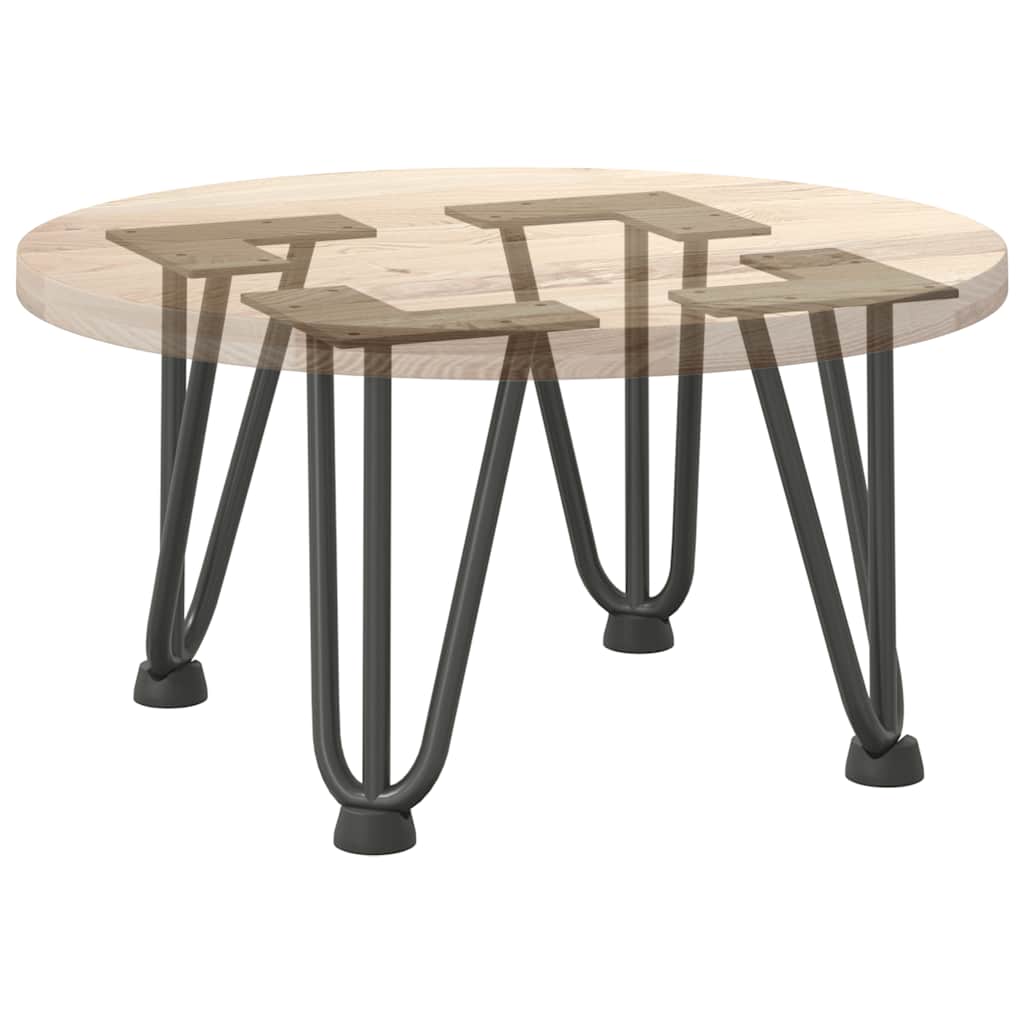 Vidaxl Nogi Do Stołu Hairpin, 4 Szt., Antracyt, 20 Cm, Lita Stal