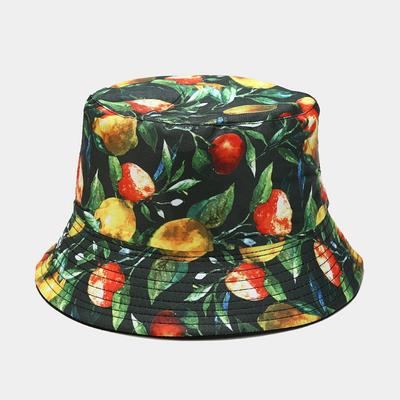 Creative Fruit Pattern Fisherman's Hat for Men Women Outdoor Leisure Sunscreen Sunshade Hat Double Sided Basin Hat