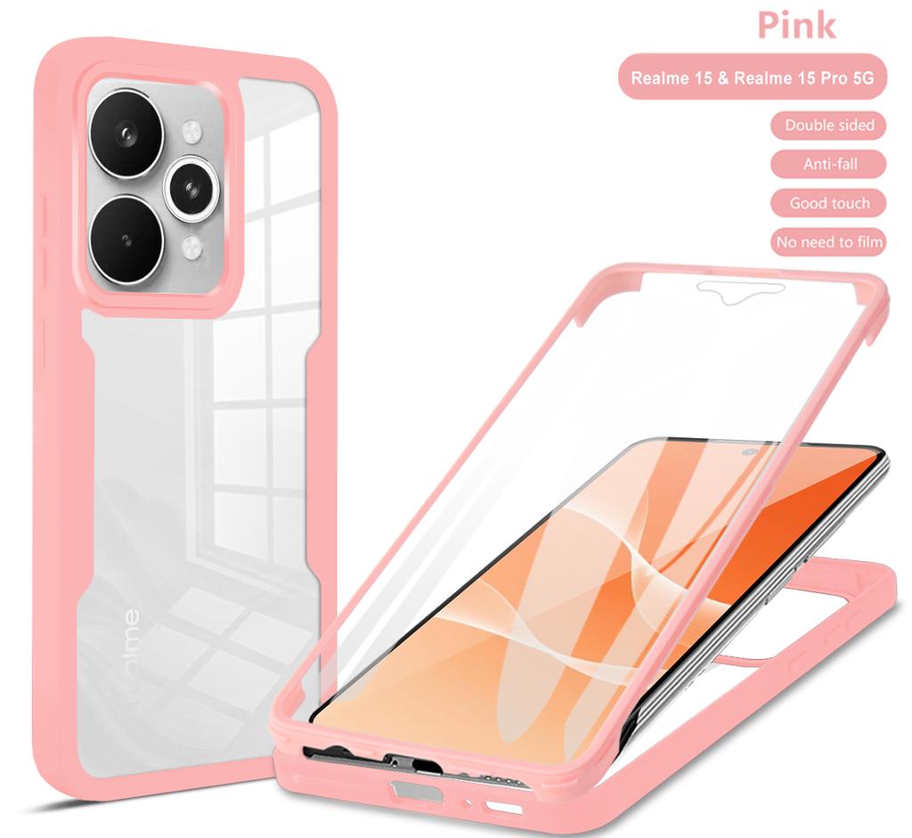 360 Full Body Front+Back Clear Phone Case For OPPO Realme 15 Pro Realme15 5G Screen Film Shockproof Back Cover