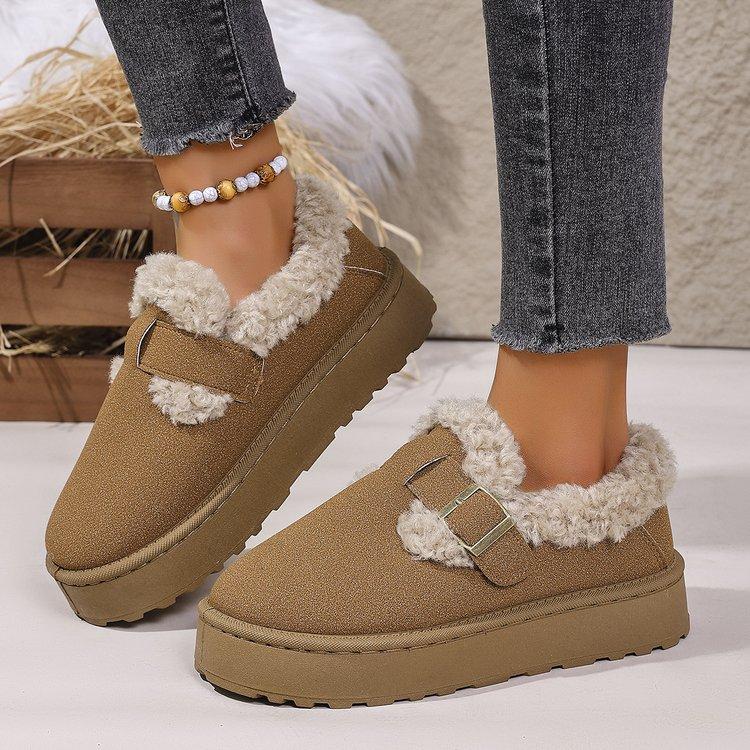 Fashion 2025 Winter Women Boots Plush Fashion Retro Cotton Shoes Women Flat Sole Platform Slippers Trend Luxury Comfortable Ankle Boots