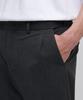 Musinsa Standard Wide Hidden Banding Crop Slacks [Charcoal Gray]