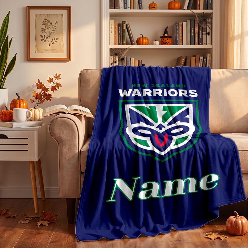New Zealand Warriors Custom Flannel Blankets Soft Warm Cozy Throws for Home Decor Holiday Gifts
