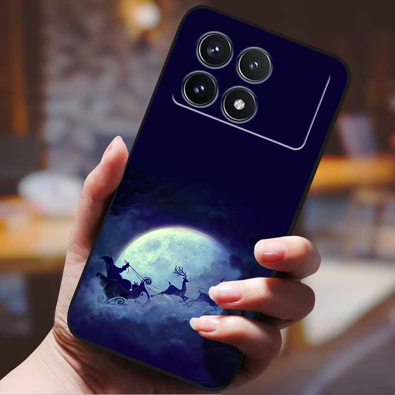 

For Xiaomi Redmi K80 Pro K70 Back Cover Silicone TPU Soft Phone Case Xiaomi Redmi K70E Coque K 70 80 Christmas Gradient Funda Redmi K80