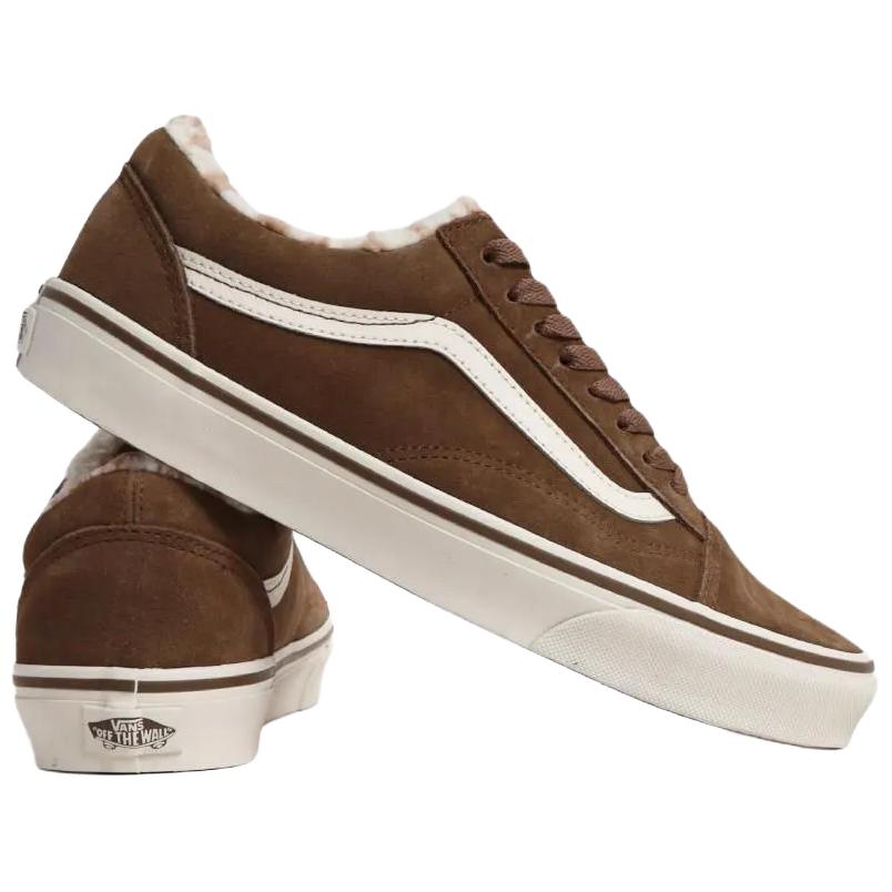Vans Old Skool Cozy Hug Comfortable Versatile Skate Shoes Unisex Sneakers Brown VN000D9Y0E0