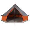 Tente familiale tipi 6 personnes gris et orange imperméable