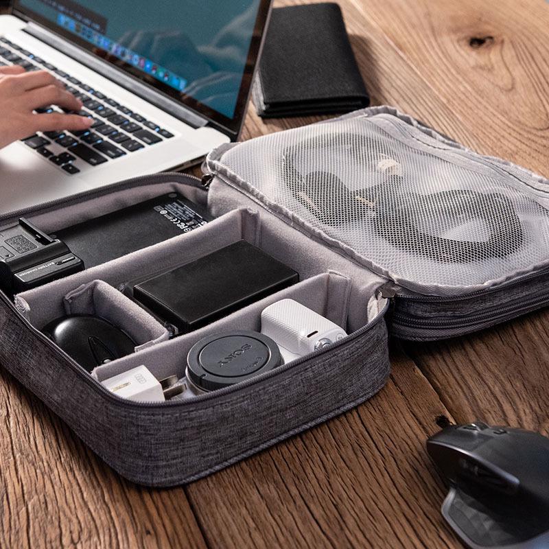 Digital Multi-Layer Storage Bag for Cables, Power Banks & Earphones