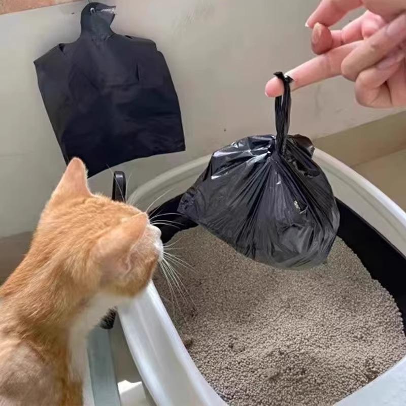 Katzenkot-Schaufel & Einwegbeutel-Set - Kleine Größe Kot-Schaufel Werkzeug zur einfachen Haustierabfallsammlung