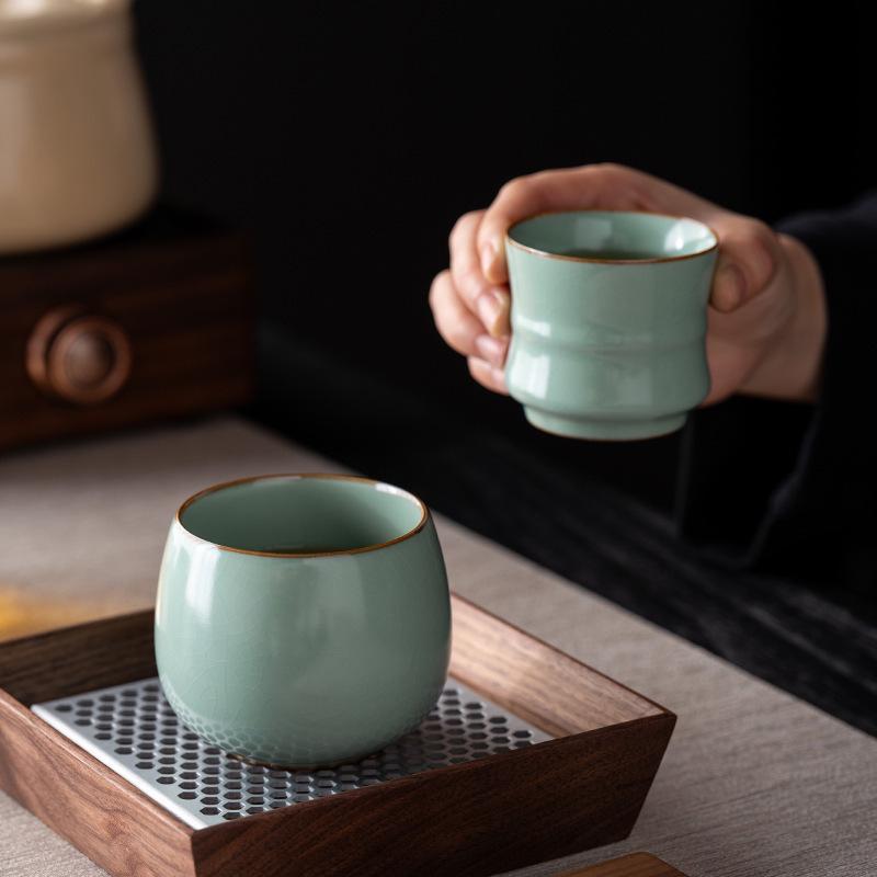 Sky Blue Ru Porcelain Gongfu Tea Master Cup - Personal Tea Tasting Set