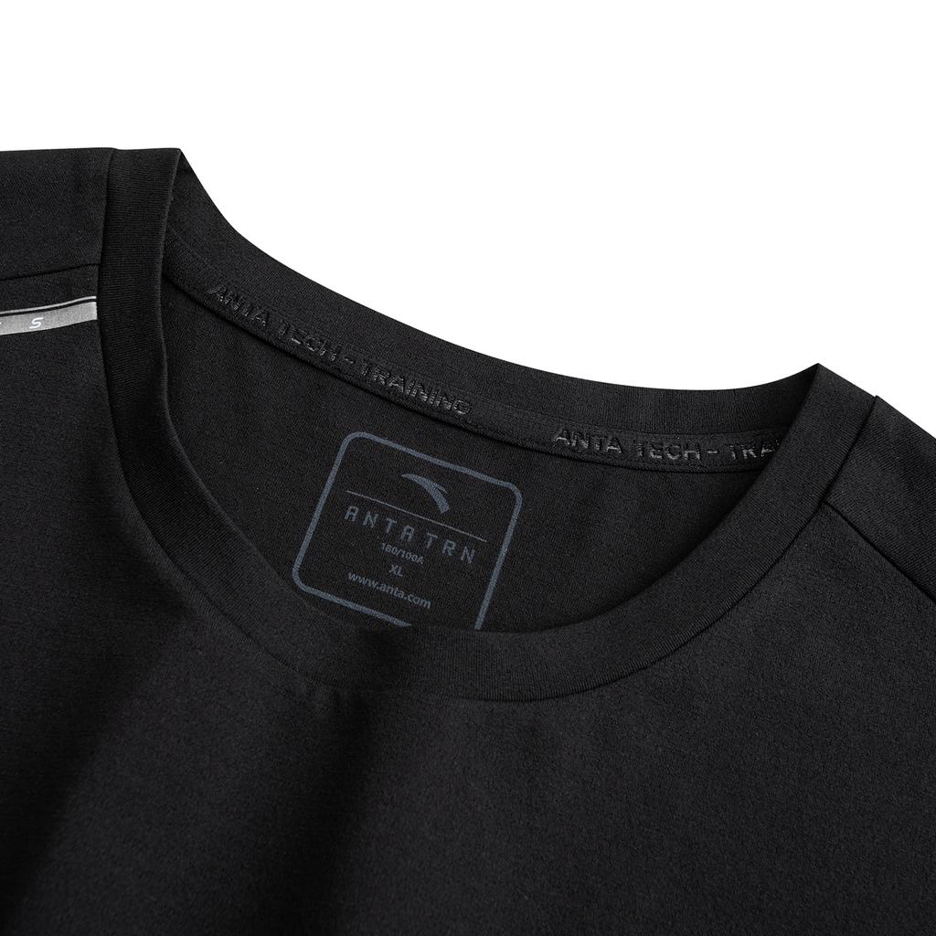 ANTA T Shirts Men's Basic Black 4 Crew Neck 952627106-4