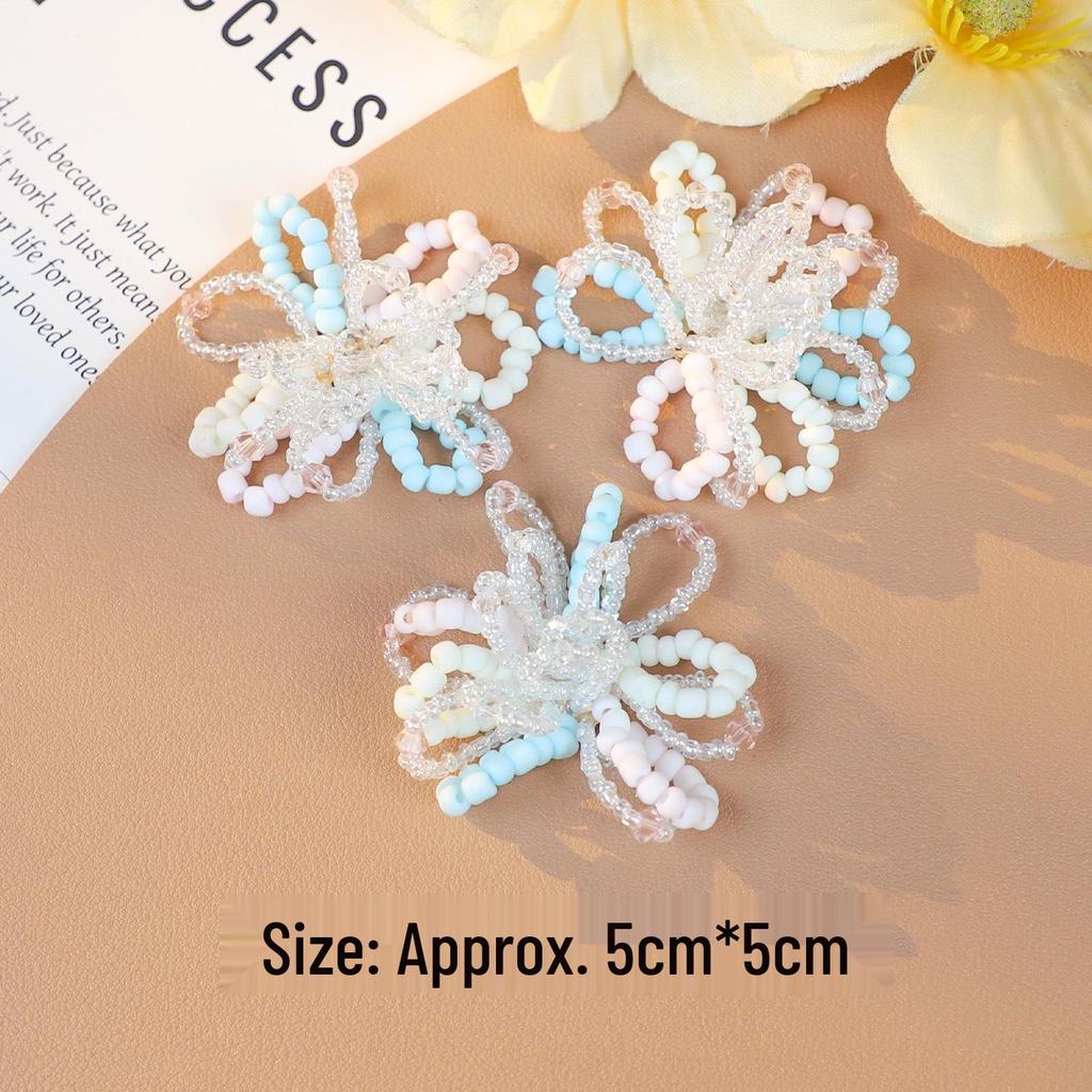 Colorful Beaded Flower Accessories for Shoes, Hair, Hats & Brooches