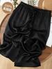 Women's 100% Acetate Satin Wide-Leg Pants - Sun Protection, Ice Silk, Anti-Wrinkle, Cooling, Straight-Leg.