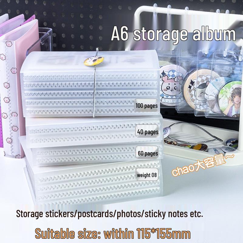 A6 Velkokapacitní úložné album na pohlednice, samolepky, fotografie a poznámky