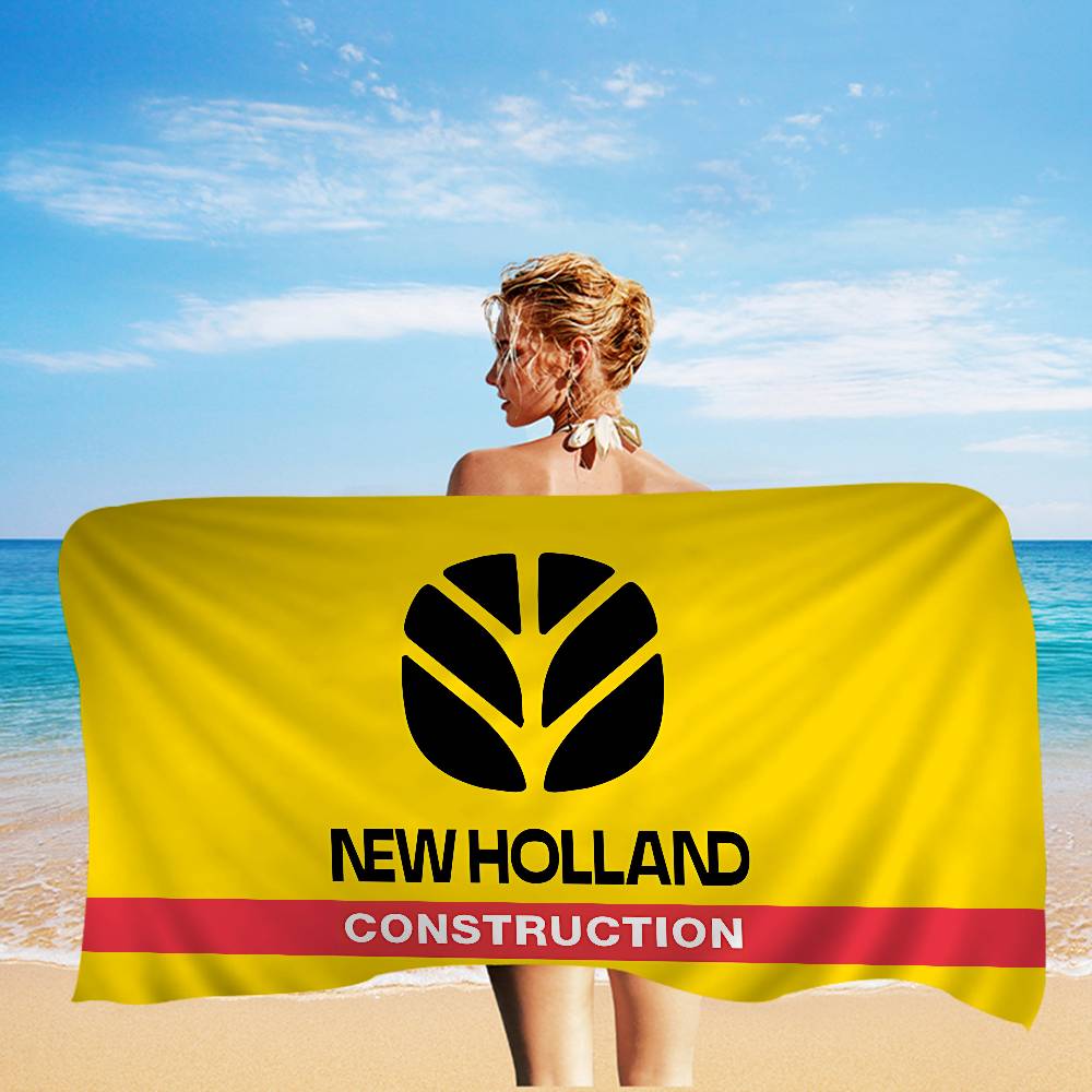 New Holland Logo Beach Towel Colorful Bath Towels for Girl Microfiber Quick Dry Sand Free Beach Yoga Spa Gym Pool