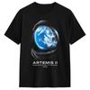 T-shirt da Uomo Missione sulla Luna 2026 Astronauta Artemis Razzo 100% Cotone Magliette Manica Corta Girocollo Taglie Forti T-Shirt