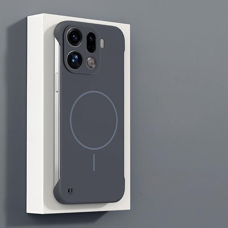 For Magsafe Bezel-less Phone Case for OPPO Find X9 Pro Ultra Thin Frameless Hard PC Magnetic Cover for OPPO Find X9Pro Funda