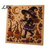Handmade Autumn Wall Decor Halloween Faux Pearl Art Kit, Cute Ghost Skeleton Painting Room DIY 3D Craft Kit for Adults, Fall Home Diy