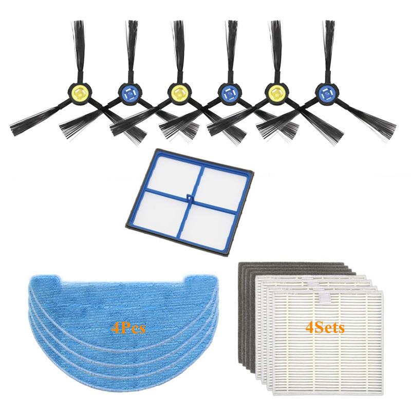 Robot Side Brush Mop Cloth HEPA Pre Filter for AMIBOT Animal XL H2O Connect ILIFE V8s Robotic Vacuum Cleaner Parts Accessories