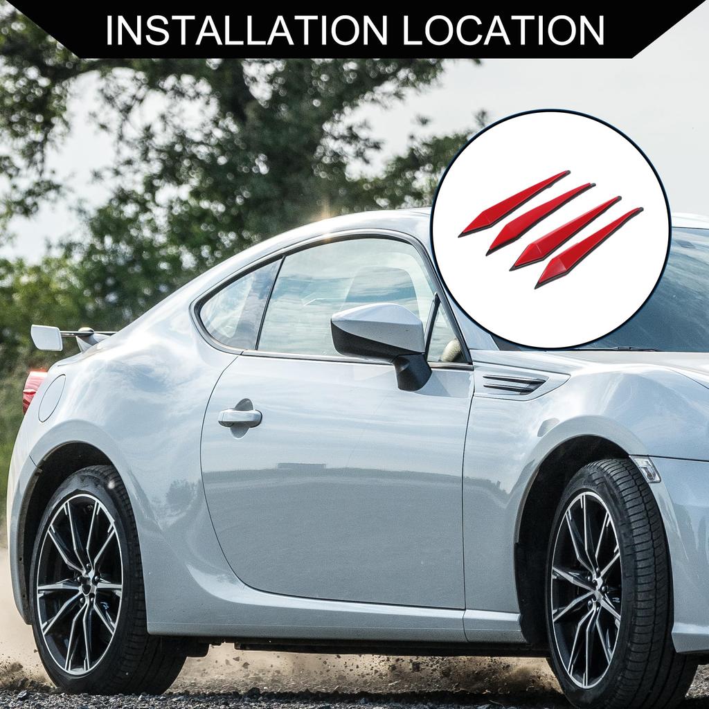 Hihaha Auto-Rückspiegel-Schutz Türschutz für Auto Wohnmobil LKW Pickup Außen Tür Stoßstangen-Schutz Kratzfest 4 Stück Rot