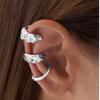 3pcs Set Charm Trendy Irregular Fold Clip Earrings for Women Personality Hip Hop Rock Geometry Fake Piercing Earring Jewelry