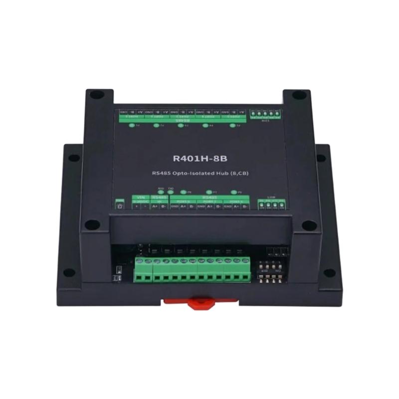 RS485 Optically Isolated Serials Hub Multiple Port Configuration and Half Duplex Operation for Secure Data Exchange