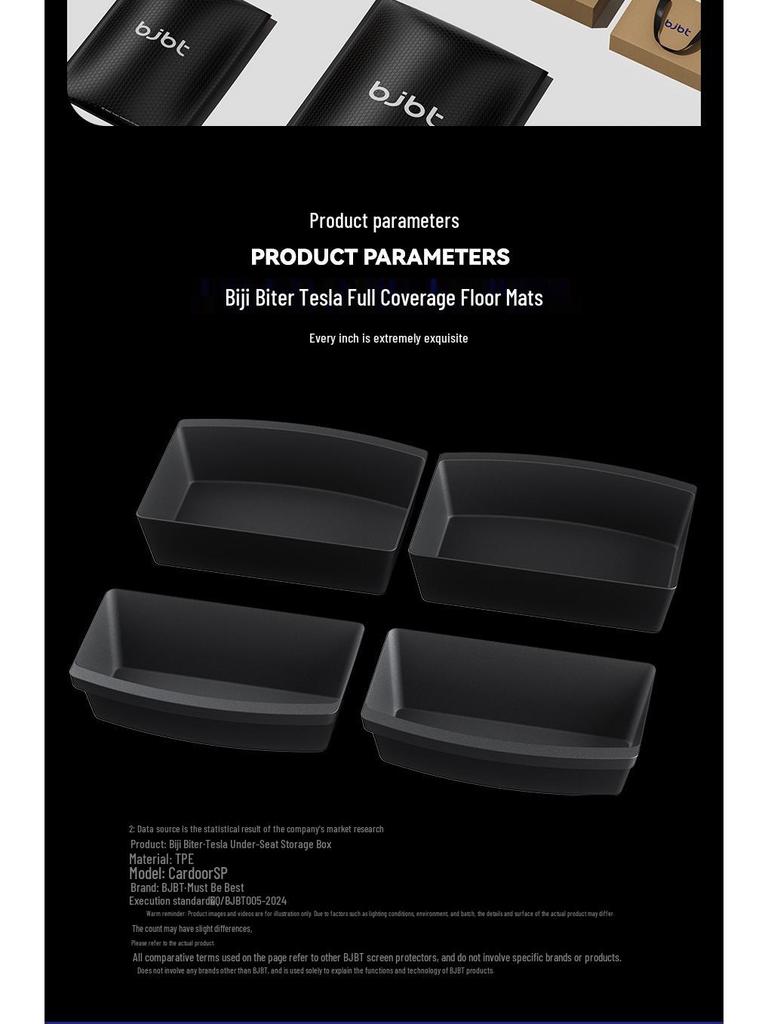 BJBT Unter-Sitz Aufbewahrungsorganizer für Tesla Model Y Facelift, Tesla3 Zubehör