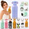 Cartoon Animal Shapes Insulated Water Bottle Student Water Bottle  For School Office Home