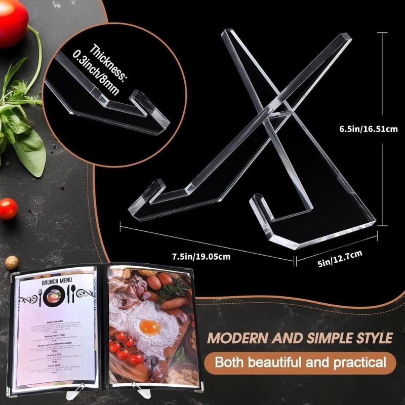 Clear Multifunctional Recipe Holder Shelf With Nonslip Design Perfect For Books Plates Cookbook Rack Home Decoration