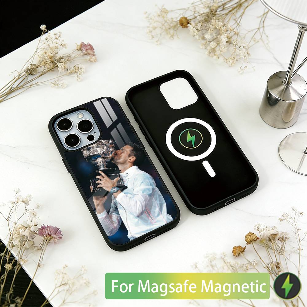 N-Novak Tennis Legend D-Djokovic Phone Case For iPhone17,16,15,14,13,12,11 Plus,Pro Magnetic with Magsafe Wireless Charging
