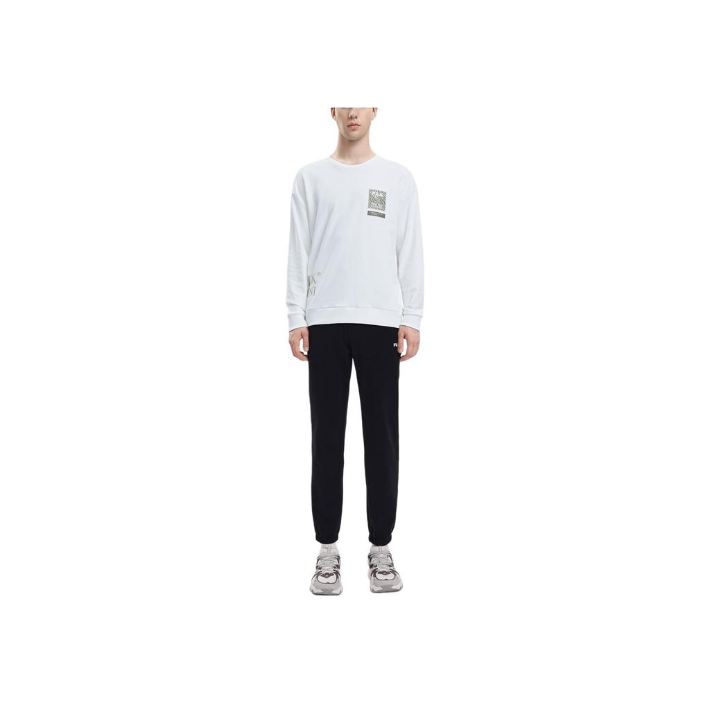 Fila X Magic Stick 2023 Autumn New Pullover Sweatshirt Fashion Casual Top Men Tops Standard-White F11M339205F-WT