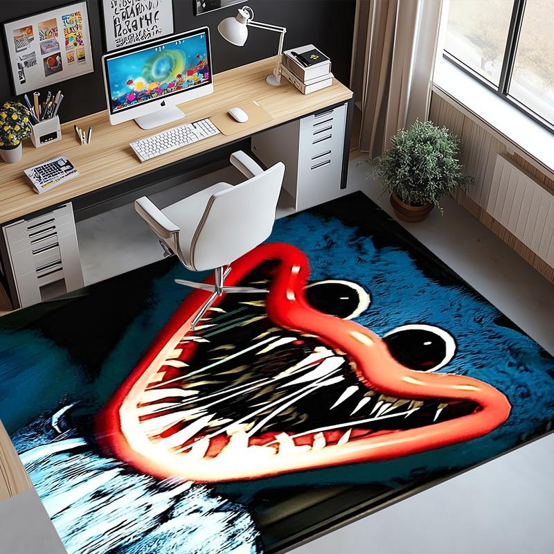 Huggy Wuggy Pattern Rug, Indoor/Outdoor Mat, for Picnic, Gameroom, Bedroom, Office, Living Room, Home Decor Carpet, Birthday Gift