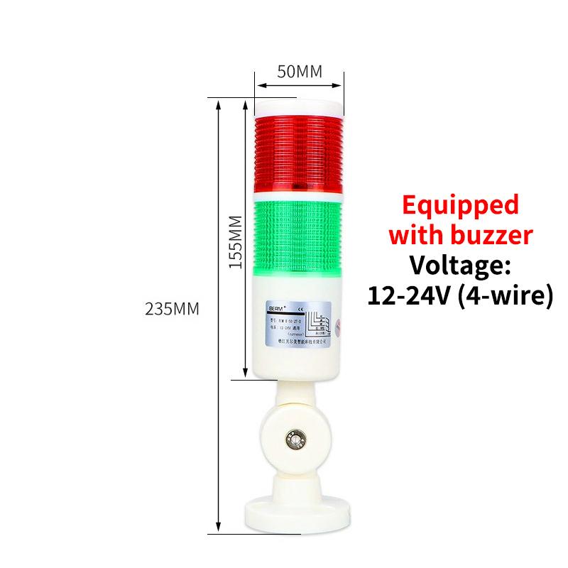 CNC Machine Safety Stack Light Rotatable 180 Degree Three Modes Industrial Warning Signal Lamp for Workshop