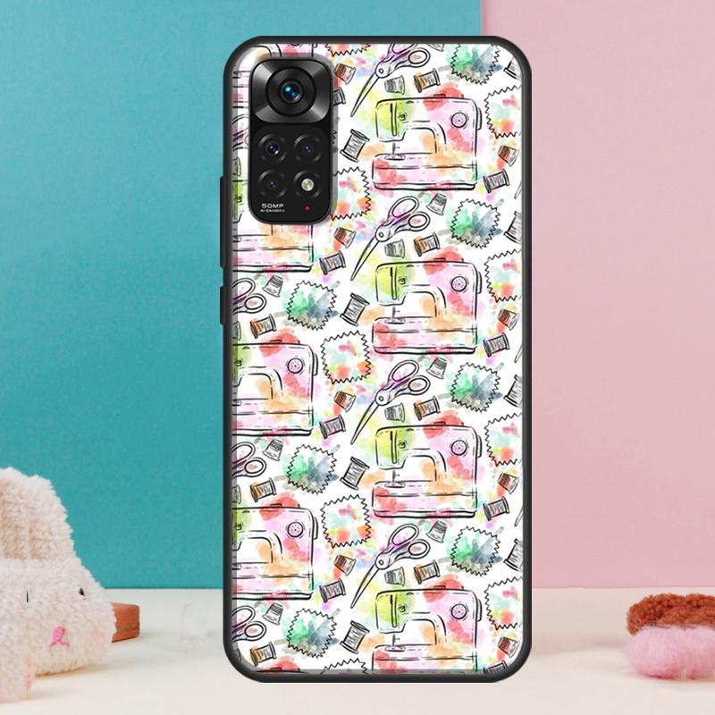 Sewing Machine Case For Xiaomi Redmi Note 14 13 Pro 12 11 9 10 9S 10S 11S 12S Redmi 14C 13C 10C 12C Cover