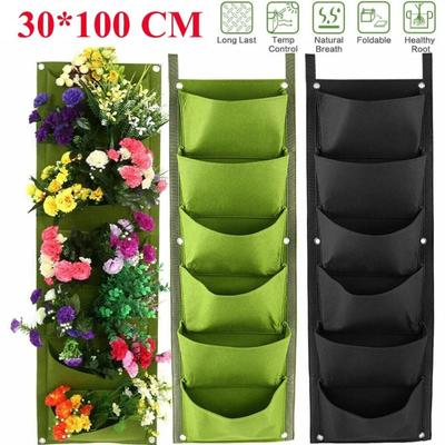 1PC Wall Hanging Planting Bags Wall Grow Bags Planting Vertical Flower Grow Pouch Planter Garden Supplies.
