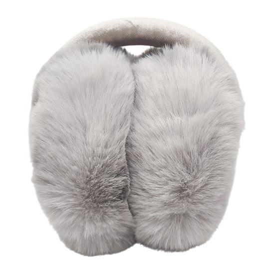 Warm Head Accessories for Winter Women's Ear Muffs, Soft Faux Rabbit Fur Warmers Adjustable Fuzzy Muffs Cycling Sports Commuting, Plush Fluffy