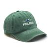 Heart-shaped  Finland Flag Snapback Baseball Cap Distressed Strap Adjustable Baseball Caps Perfect For Men And Women