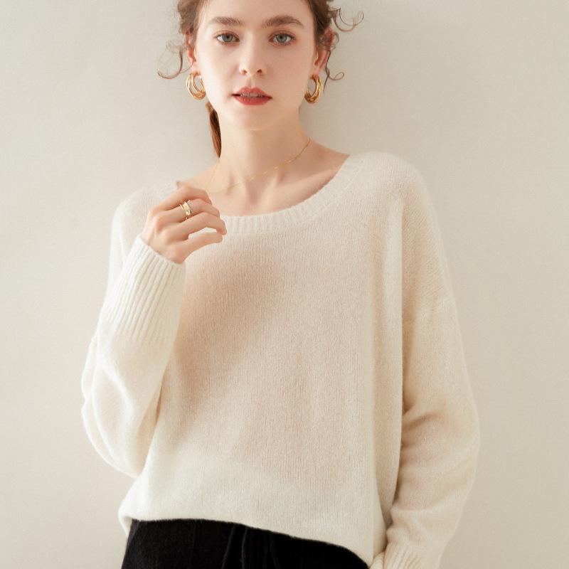2026 Le Kasha Women's Autumn/Winter Cashmere Round Neck Long Sleeve Pullover Sweater