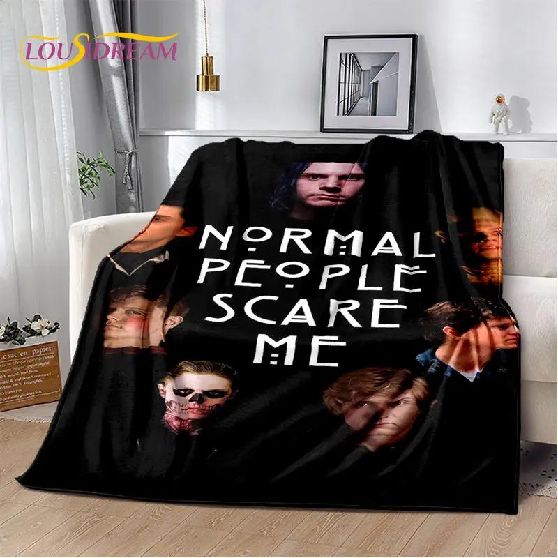 Cute Evan Peters Movie TV Actor Soft Plush Blanket,Flannel Blanket Throw Blanket for Living Room Bedroom Bed Sofa Picnic Cover 75x90cm