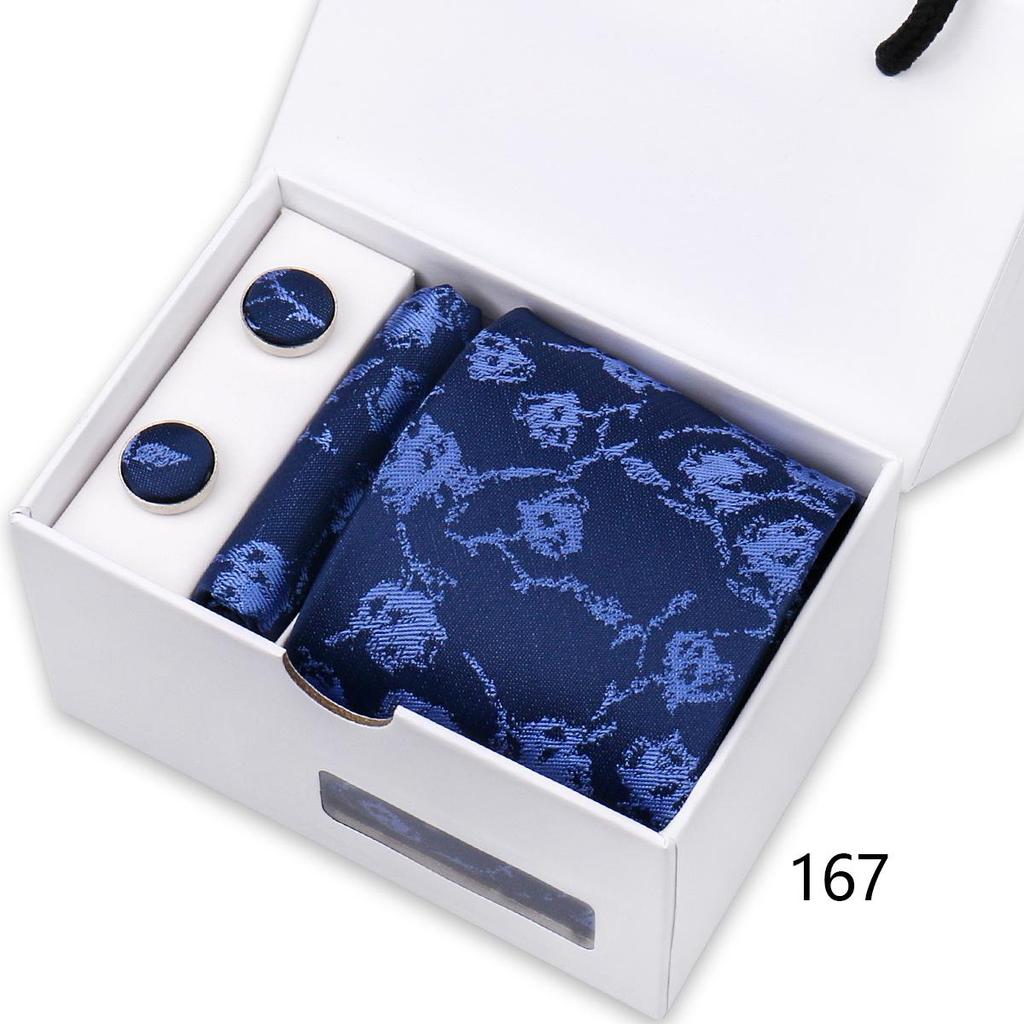 Men's High-End Polyester Tie & Pocket Square Set for Weddings and Formal Wear