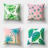 45x45cm Grüne Blätter Pflanze Kissenbezug Benutzerdefinierte Blume Quadrat Polyester Kissenbezug Schlafzimmer Taille Wurf Home Dekoration