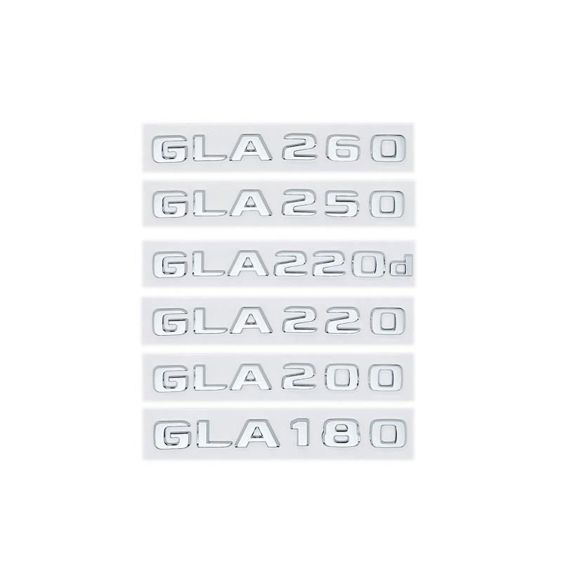 

Car Tail Trunk Letters Logo Emblem Badge Sticker For Mercedes Benz GLA Class 4MATIC X156 H247 45 GLA250 GLA200 GLA220d GLA250e GLA35 срібний