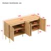 Modern and Simple Sideboard, Modern Sideboard Cabinet Sideboard Storage Buffet Living Room Set, 140L x 38W x 75H(cm)