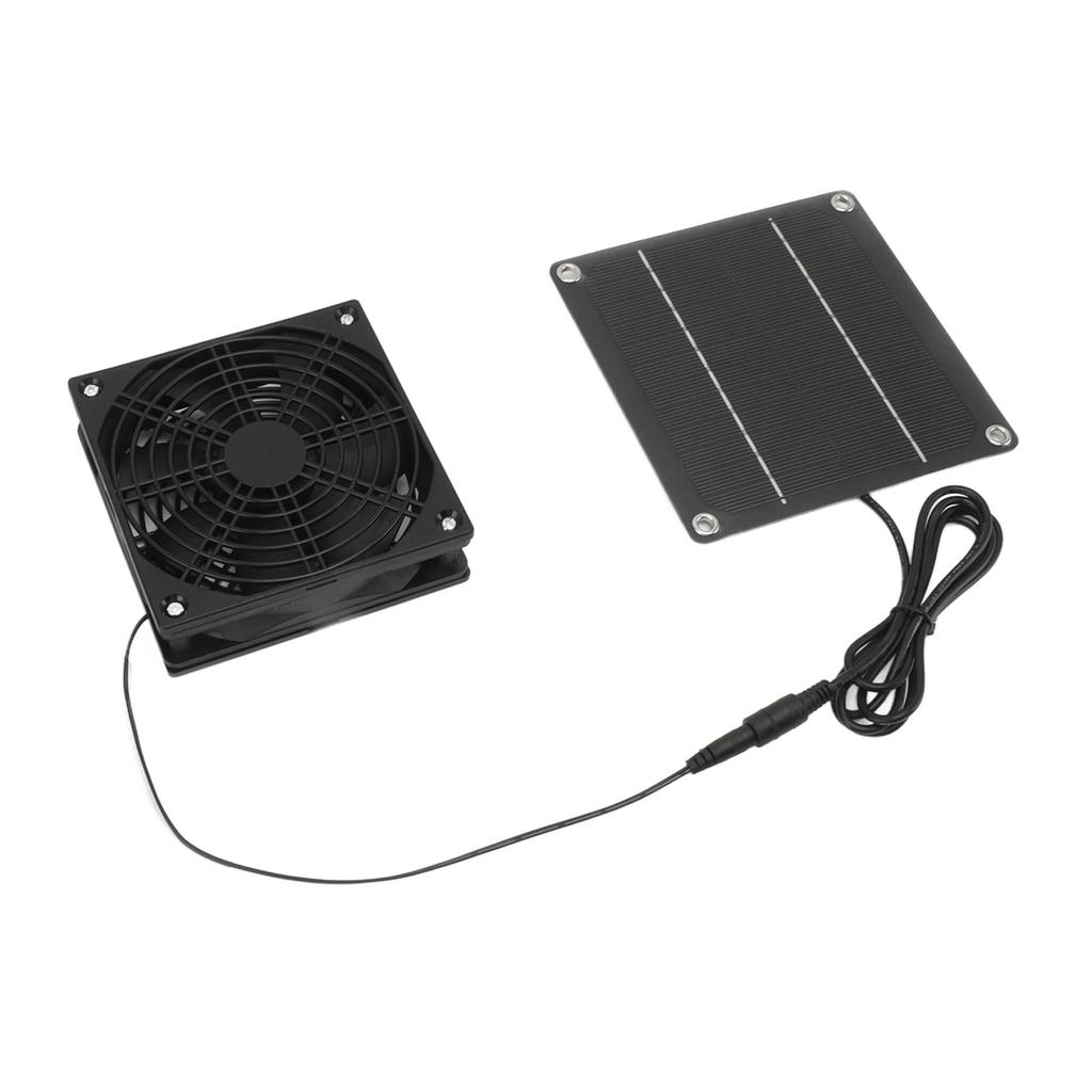 Solar Panel Fan Kit Monocrystalline Silicon 2200RPM Solar Exhaust Fan with Protective Cover for