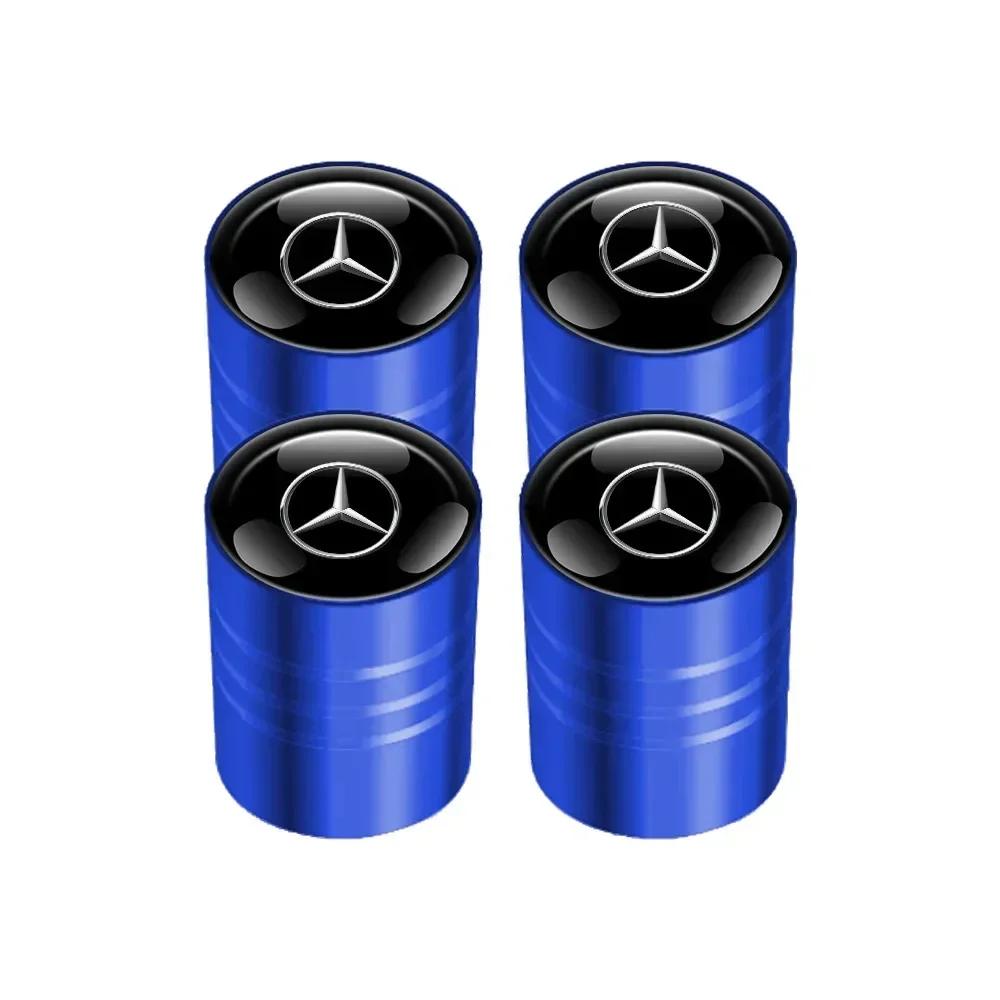 Automobilio lipdukas 2025 Karštas Mercedes Benz 4 vnt. Automobilio ratų padangų vožtuvų dangteliai Oro stiebelių dangteliai Mercedes Benz W203 W204 W205 W 206 W21