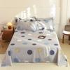 Geometric Grid Pattern Bed Sheet Set 3Pcs 100% Cotton Queen Size Bedding Set Skin-friendly Soft Bed Sheets with Pillowcases