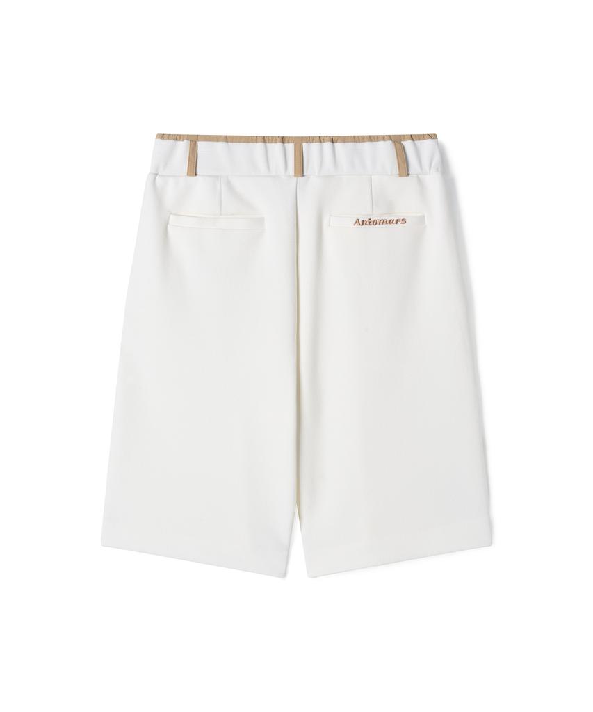 Antomas Spaceship Tee Holder Set Jersey Bermuda Pants Women - White